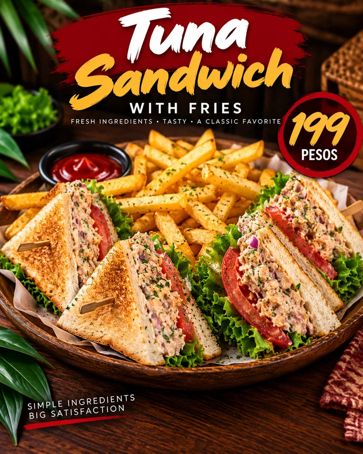 Tuna Sandwich with Fries